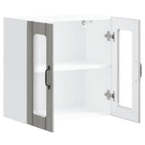 Kitchen Wall Cabinet with Glass Door Lucca Grey Sonoma Engineered Wood 853913