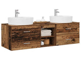 Bathroom Cabinet Set 3 pcs Old Wood 49.5 x 44.5 x 65 cm 3405881