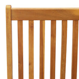 Garden Chair Set of 3 Natural Wood Solid Acacia Wood Medium 311847