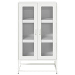 ZNTS Highboard White 68x39x123 cm Steel 853361