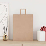 Paper Bags 250 pcs with Handles Brown 32x12x42 cm 4101816