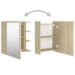 Bathroom Mirror Cabinet Sonoma Oak 62.5x20.5x64 cm Engineered Wood 803311