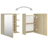 Bathroom Mirror Cabinet Sonoma Oak 62.5x20.5x64 cm Engineered Wood 803311