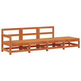 Sectional Sofa Units Wax Brown 252 x 62 x 70.5 cm 865511