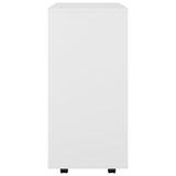 Storage Cabinet White Engineered wood Medium Rolling Cabinet 808449