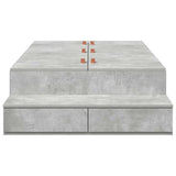 Storage Bed Frame with Door Concrete Grey 236.5 x 90 x 31.5 cm 3335608