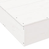 Sandpit with Cover White 111x111x19.5 cm Solid Wood Pine 832607
