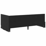 Corner Bed Frame with Headboard Black 90 cm x 200 cm Velvet 42016393