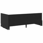 Corner Bed Frame with Headboard Black 90 x 190 cm Velvet 42016383