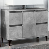 Sink Cabinet Concrete Grey 80x33x60 cm Engineered Wood 857128