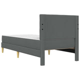 Bed Frame with Mattress Dark Grey 90 x 190 cm Fabric 3415263