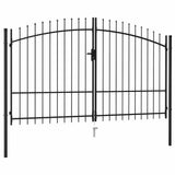Fence Gate "Woerden" Double Door with Spike Top 299,5x249,5 cm 145738