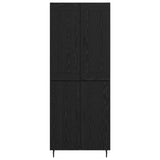 Highboard 2 pcs Black Oak Engineered Wood 3416233