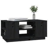 Coffee Table Black 90x49x40.5 cm Solid Wood Pine 814403