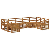 Sectional Sofa Set 7 pcs Natural Solid Acacia Wood 3384835