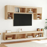 TV Cabinets with LED Lights 2 pcs Sonoma Oak 100x30x30 cm 837160
