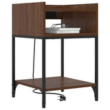 Bedside Cabinet 2 pcs Brown Oak 40 x 40 x 61 cm Engineered Wood 859479