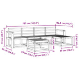 Outdoor Sofa Set 6 pcs Natural 3366292