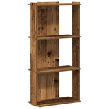Bookcase 3-Tier Old Wood 60x30x120 cm Engineered Wood 860272