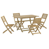 5 Piece Garden Dining Set Solid Wood Acacia 3295001