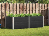 Garden Raised Bed 200x100x91 cm WPC Grey 318098