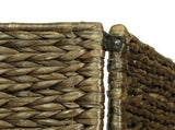 3-Panel Room Divider Brown 116x160 cm Water Hyacinth 247346