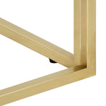 ZNTS Coffee Table Gold Stainless Steel and Tempered Glass 349954