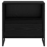 Bedside Table 2 pcs Black Oak 50 x 39.5 x 50 cm Engineered Wood 886667