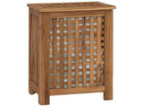 Laundry Basket Natural Solid Teak Wood 42024288