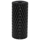 Balcony Screens 10 pcs Black 255x19 cm Poly Rattan 156319