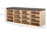 Multi-Storage Shoe Rack w/ 14 Compartments Cushion Moving Shelves Solid Frame Foot Pads Home Office T3398P344820