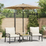 Garden Parasol with Steel Pole Brown 223x223x213 cm 4005097