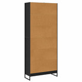Book Cabinet 2 pcs Black Oak 80 x 30 x 189.5 cm Engineered Wood 3403010