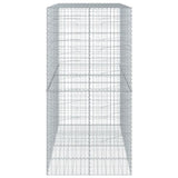 Gabion Basket with Cover 200x100x200 cm Galvanised Iron 3295227