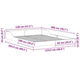 Bed Frame Wax Brown 120 x 200 cm Solid Pine Wood 873318