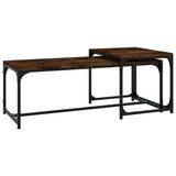 Coffee Tables 2 pcs Smoked Oak Engineered Wood 823339