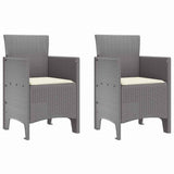 Garden Dining Set 3 pcs Light Grey Polypropylene 3378691