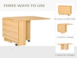 Folding Dining Table, Drop Leaf Table for Small Spaces, Foldable Rectangular Tabletop with Storage T3398P378092