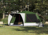 Camping Tent Cabin with Roof Green 420 x 420 x 227 cm Polyester 42001026
