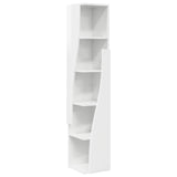 Corner Cabinet 27.5x27x140cm Engineered Wood High Gloss White 889869