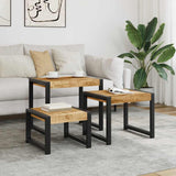 Nesting Tables 3 pcs Solid Mango Wood 247404