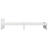 Bed Frame without Mattress White Solid Wood 90x200 cm 815030