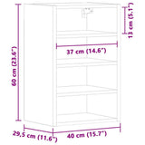 Hanging Cabinet Riga Smoked Oak 40x29.5x60 cm Engineered Wood 854179