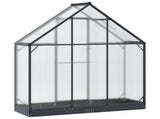 Garden Greenhouse with Door Anthracite 183.5 x 63.5 x 207 cm 42036858