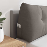 Back Pillow Taupe 200 x 24 x 50 cm Fabric 42014592
