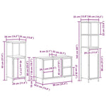 ZNTS 3-Piece Bathroom Furniture Set in Grey Sonoma Engineered Wood 3328382