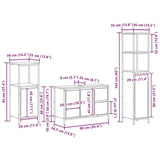 ZNTS 3-Piece Bathroom Furniture Set in Grey Sonoma Engineered Wood 3328382