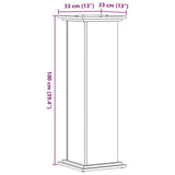Plant Stand Artisan Oak 33x33x100 cm Engineered Wood 852986