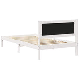 Bed Frame with Upholstered Headboard Light Grey 100 x 200 cm 878283