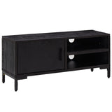 TV Cabinet Black 90x30x40 cm Solid Pinewood 349916
